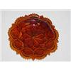 Image 1 : RARE 5 1/4" AMBER LACY SANDWICH TODDY PLATE