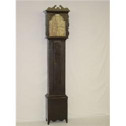 WHITING WINCHESTER GRAIN PAINTED TALL CASE CLOCK