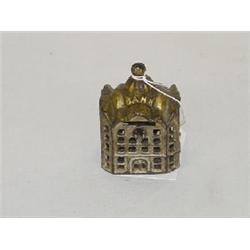 3" CAST IRON DOMED BANK STILL BANK