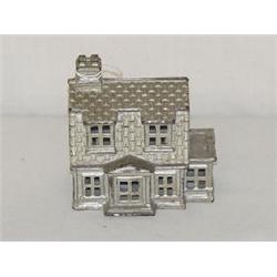 4 1/2" CAST IRON STILL BANK - COLONIAL HOUSE W/ PORCH