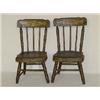 Image 1 : PR. 19TH CENT. PAINT DECORATED CHILDS DOLL WINDSOR CHAIRS