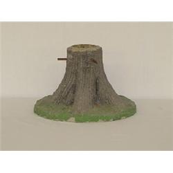 CONCRETE CHRISTMAS TREE STAND IN THE FORM OF A TREE STUMP