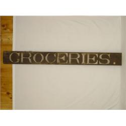 9 FT. PAINTED TRADE SIGN "GROCERIES"