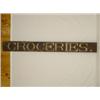 Image 1 : 9 FT. PAINTED TRADE SIGN "GROCERIES"