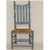 Image 1 : 18TH CENT. CONN. STYLE BANNISTER BACK SIDE CHAIR IN BLUE PAINT