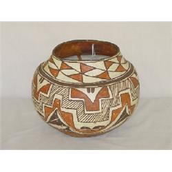 EARLY ACOMA PUEBLO POTTERY JAR 7" X 10"