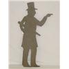 Image 1 : LARGE PAINTED SHEET METAL WEATHERVANE OF A POINTING MAN IN A BEAVER HAT
