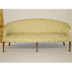 HEPPLEWHITE STYLE SOFA W/ INLAID SPADE FEET