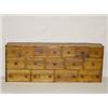 Image 1 : 19TH CENT. 16 DRAWER PINE APOTHECARY CHEST W/ NATURAL FINISH