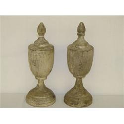 PR. 14" PAINTED WOODEN FINIALS (URN SHAPED)