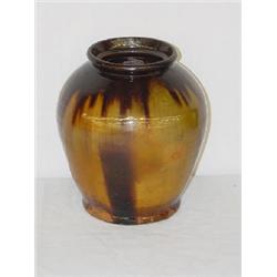 9" NEW ENGLAND REDWARE JAR (PROBABLY MA)