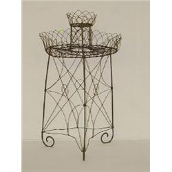 VICTORIAN WIRE PLANT STAND