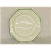 Image 1 : 9 1/4" GREEN LEEDS 8 SIDED PLATE