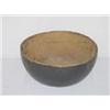 Image 1 : 9 1/4" ROUND WOODEN CHOPPING BOWL W/ OLDER BLACK PAINT
