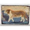 Image 1 : HOOKED RUG W/ DOG (ST. BERNARD?) - MOUNTED