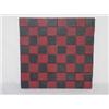 Image 1 : PAINTED GAMEBOARD (12" X 12") RED & BLACK SIGNED WESLEY SULLIVAN
