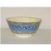 Image 1 : 9" MOCHAWARE BOWL W/ EARTHWORM DECORATION ON BLUE BACKGROUND