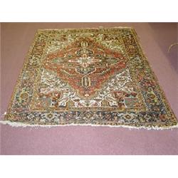 CENTER MEDALION HERIZ PERSIAN CARPET (8.1' X 6.6')