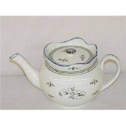 ENGLISH SOFT PASTE DECORATED SQUALTY TEAPOT