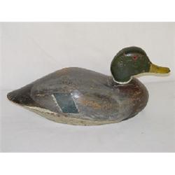 CARVED & PAINTED MALLARD DUCK DECOY