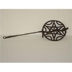 25" WROUGHT IRON COOKING TRIVET W/ SERPENT HANDLE