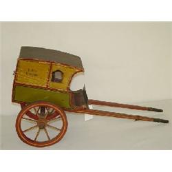 GERMAN PAINTED WOODEN TOY BAKERS WAGON