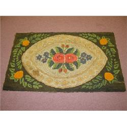 FLORAL HOOKED RUG