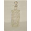 Image 1 : 11" CUT GLASS DECANTER W/ STOPPER - WARREN GLASSWORKS MD