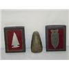 Image 1 : ARCHAIC PALEOINDIAN HIDE SCRAPER, ARROWHEAD & PENDANT FROM NORTH AMERICA