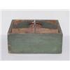 Image 1 : 19TH CENT. DOVETAILED WOODEN 4 PART TOOL CARRIER IN GREEN PAINT