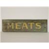 Image 1 : 19TH CENT. WOODEN PAINTED TRADE SIGN - "MEATS"
