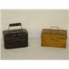 Image 1 : (2) PAINTED TIN DOCUMENT BOXES - BROWN & BLACK