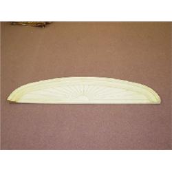LARGE 70 1/2" PAINTED WOODEN ARCHITECTURAL WINDOW FAN