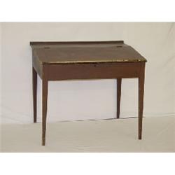 19TH CENT. GRAIN PAINTED SLANT LID SCHOOL MASTER'S DESK