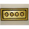 Image 1 : (4) GOLD PLASTER CAMEO MEDALLIONS IN A GOLD & BLACK FRAME