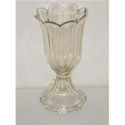 9 1/2" CLEAR SANDWICH CELERY VASE