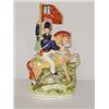 Image 1 : VICTORIAN STAFFORDSHIRE FIGURE C. BROWN ON HORSEBACK