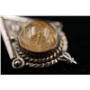 Image 2 : A Sterling Silver Pendant with Brazilian Gold Rutilated Quartz Inlay.