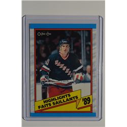 1989-90 O-Pee-Chee #326 Brian Leetch HL UER