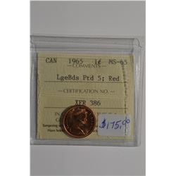 1965 Can 1-Cent LBP5 MS-65 RED