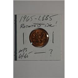 1965 Can 1-Cent LBB5 Rotated Die