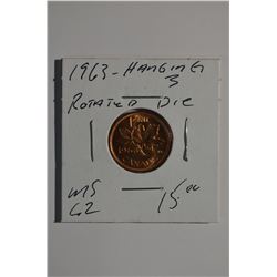 1963 "Hanging 3" Rotated Die