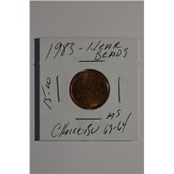 1983 Can 1-Cent Near Beads