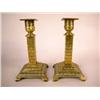 Image 1 : A PAIR OF CAST BRASS CANDLESTICKS, ENGLISH