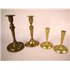 Image 1 : A PAIR OF BRASS ROUND BASE CANDLESTICKS