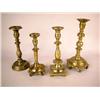 Image 1 : A GROUP OF FOUR BRASS CANDLESTICKS, EASTERN EUROPEAN