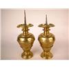 Image 1 : A PAIR OF BRASS PRICKET CANDLESTICKS