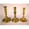 Image 1 : A GROUP OF THREE BRASS CANDLESTICKS, FRENCH