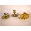 Image 1 : A GROUP OF THREE BRASS CANDLESTICKS