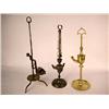 Image 1 : A GROUP OF THREE OIL LAMPS, CONTINENTAL